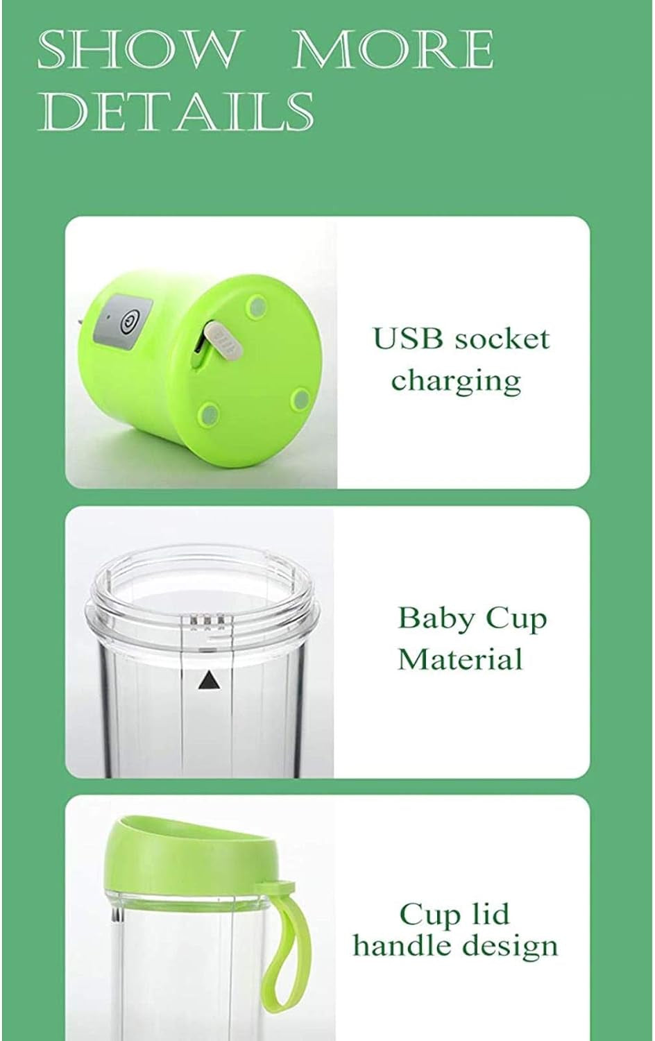 Portable Blender, Travel Blender Mini Blender Personal Blender for Smoothies with Updated 6 Blades Shake Blender with USB Rechargeable Battery, (Pink)