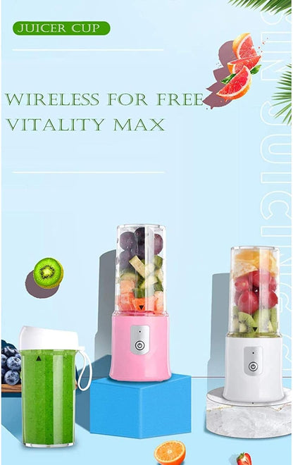 Portable Blender, Travel Blender Mini Blender Personal Blender for Smoothies with Updated 6 Blades Shake Blender with USB Rechargeable Battery, (Pink)